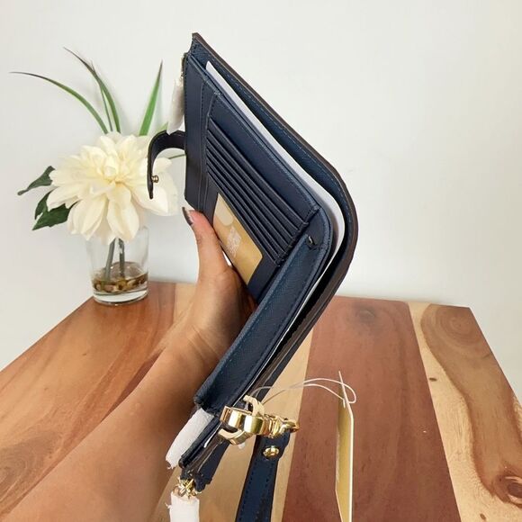 NWT Michael Kors Jet Set Travel Large Double Zip Phone Wallet Wristlet - Picture 5 of 6